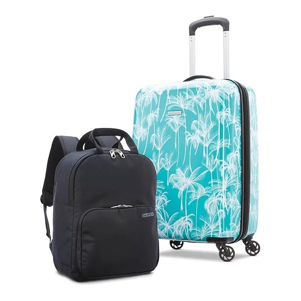 Brookside 2-Piece Carry-On Spinner Luggage and Backpack Set