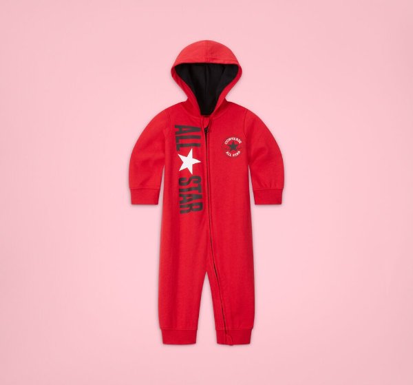 ​Chuck Taylor Patch Hooded Zip-Up Coverall Infant 