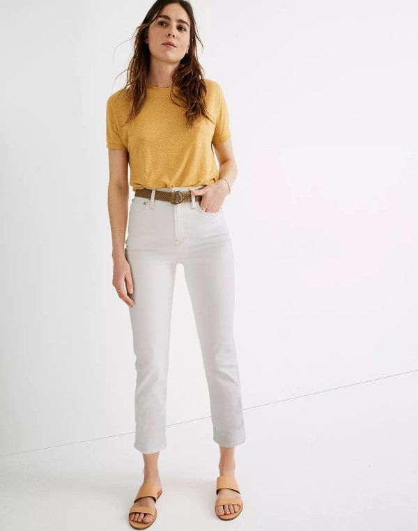 Tall Classic Straight Jeans in Tile White