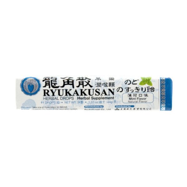 Ryukakusan Herbal Throat Candy Stick Pack Mint 1.4 oz 10pcs 42g
