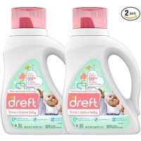 Dreft 第二阶段高效宝宝洗衣液, 50盎司(32 Loads), 2个