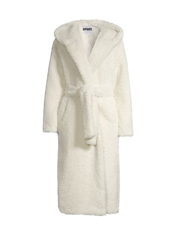 Linda Faux Shearling Robe Coat