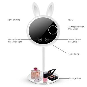 Makeup Mirror Lamp, 2-in-1 Vanity Mirror with LED Light and Table Lamp