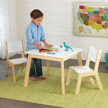 Modern Table & 2 Chair Set, Multiple Colors