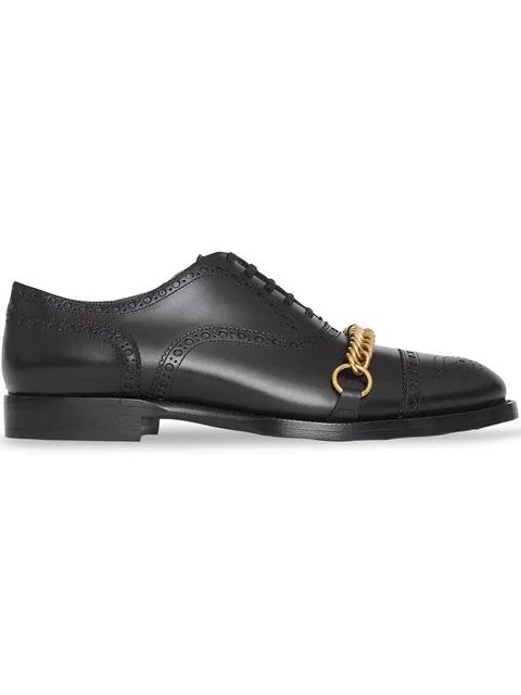 Link Detail Leather Brogues