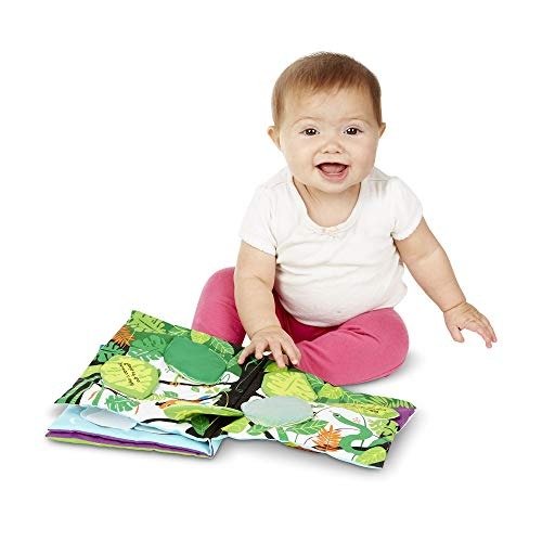 Soft Activity Book – The Wonderful World of Peekaboo, Developmental Toys, Easy to Read Text, 5 Animals, Machine Washable, 7" H x 10" W x 1.75" L