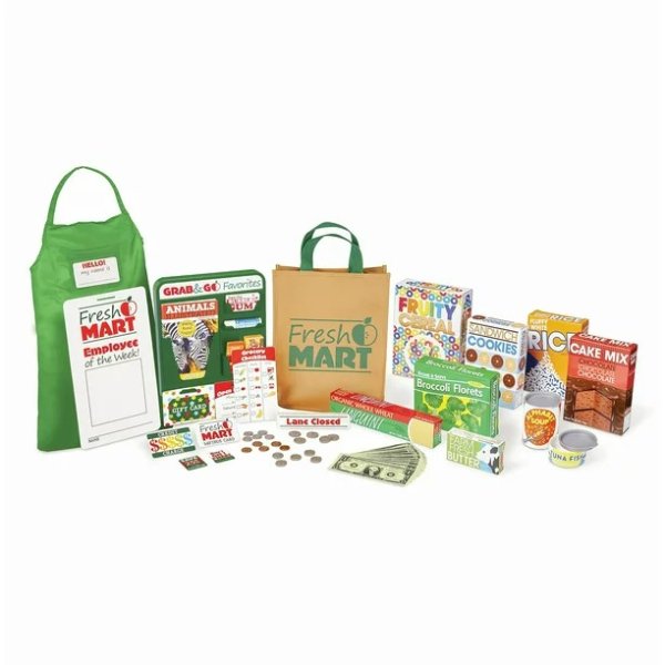Fresh Mart Grocery Store Play Food and Role Play Companion Set