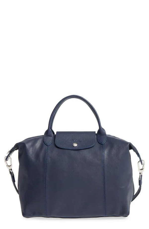 'Le Pliage Cuir' Leather Handbag