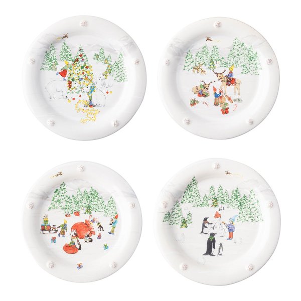 Berry & Thread North Pole Cocktail Plates, Set of 4