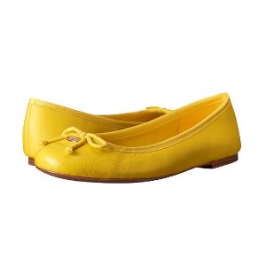 COACH 蔻驰 Florabelle系列糖果色芭蕾鞋黄色款（8-9.5码）