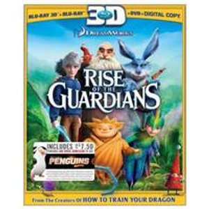 Rise of the Guardians with Penguins of Madagascar Movie Money (3D Blu-ray) 