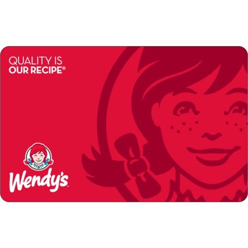 $55 Wendy's Physical Gift Card For Only $50!! - FREE 1st Class Mail Delivery