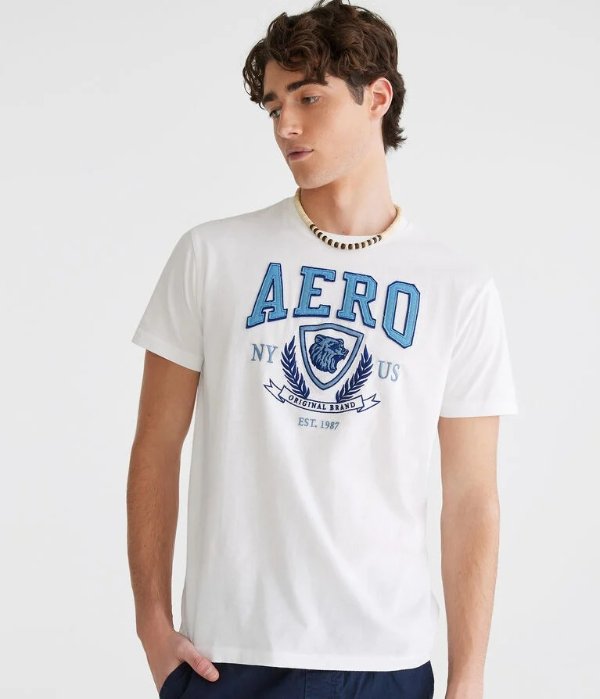Aero Bear Crest Applique Graphic Tee