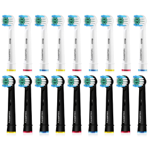 Valuabletry 电动牙刷替换头 18个 适用于Oral B电动牙刷