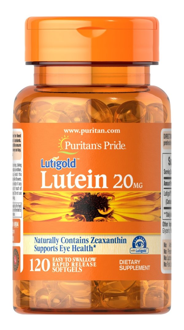 Lutein 20 mg with Zeaxanthin 120 Softgels | Puritan's Pride