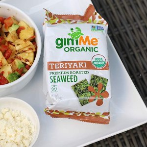 gimMe Snacks Organic Roasted Seaweed Teriyaki 17oz Pack of 20