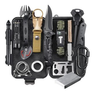EILIKS Survival Gear, Emergency Survival Kit and Equipment 24 in 1, Cool Top Gadgets Gifts for Men Women Valentines Birthday Fathers Day, Christmas Stocking Stuffers, Camping Accessories
