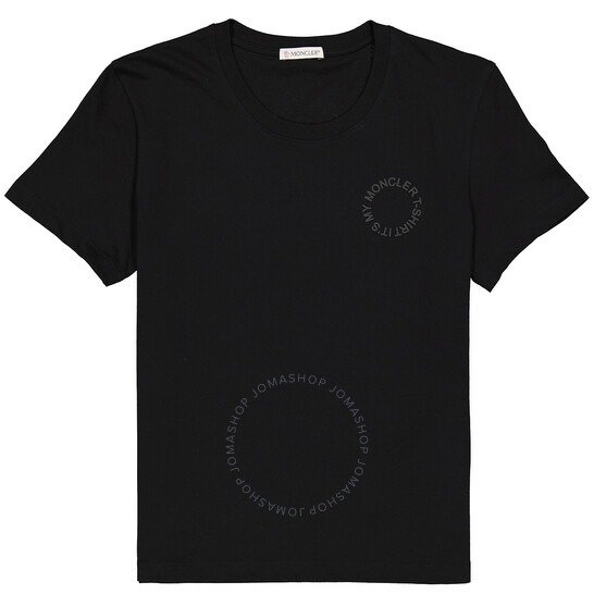 Ladies Black Cotton Logo T-shirt