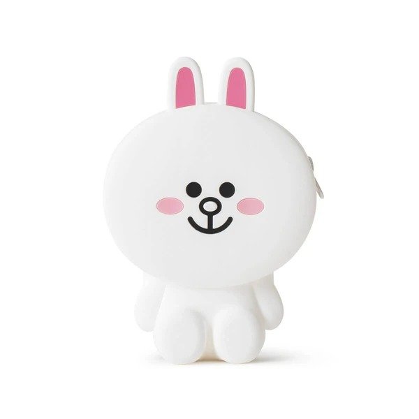 LINE FRIENDS CONY Silicone Zippered Card Wallet