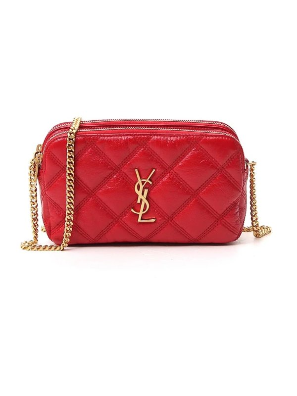 Quilted Logo Crossbody Bag