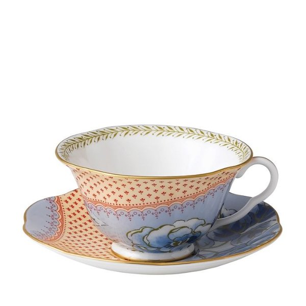 Butterfly Bloom Blue Peony Cup & Saucer