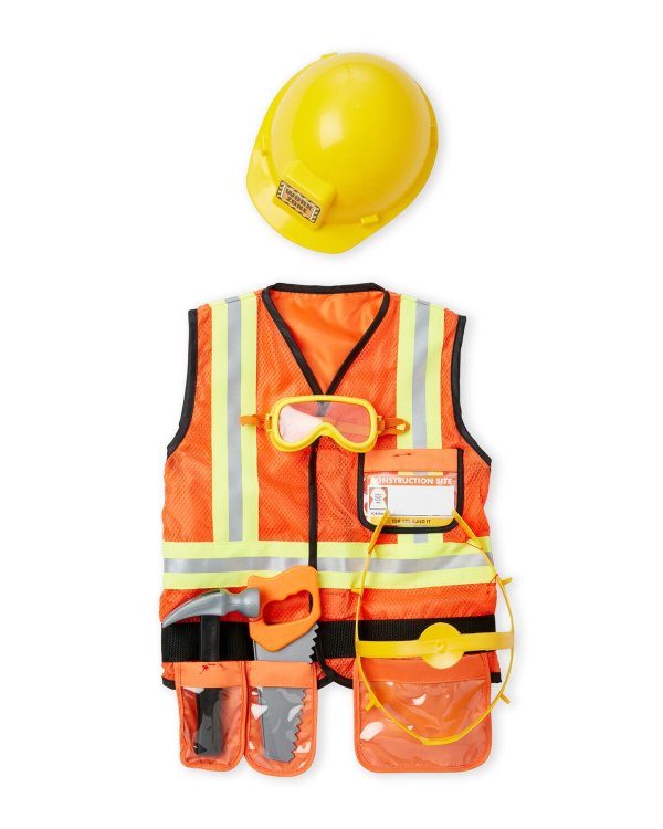 (Kids) 6-Piece Construction Worker Costume