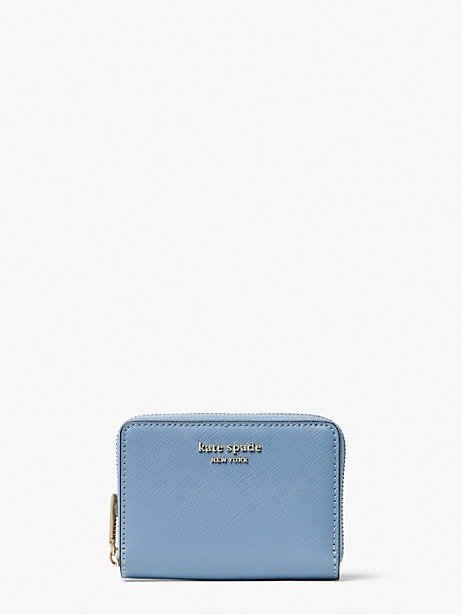 spencer saffiano leather zip card case