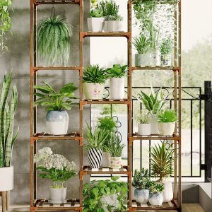 Bamworld Plant Stand Indoor Outdoor Plant Shelves
