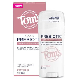 Tom's of Maine Prebiotic Aluminum-Free Natural Deodorant, Deodorant for Women, Soft Rose, 2.1 oz.