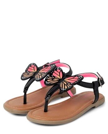 Girls Applique Butterfly Sandals - Magical Monarch | Gymboree - BLACK