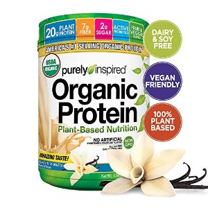 Purely Inspired Organic Protein Powder, 100% Plant Based Healthy Protein, French Vanilla,1.5 pounds