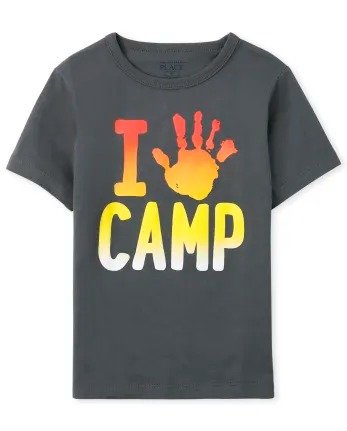 Toddler Boys Short Sleeve Camp Graphic Tee | The Children's Place - BLACK ICE