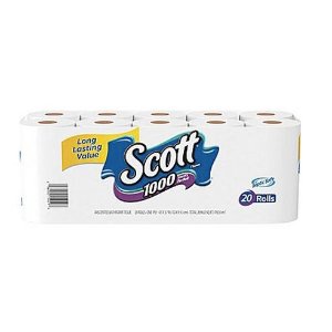 Scott® Bath Tissue Rolls, 1-Ply, 20 Rolls/Case