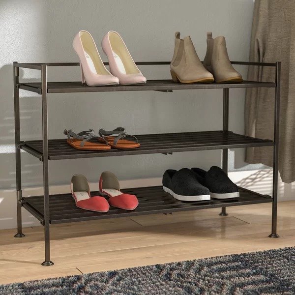 3 Tier 9 Pair Stackable Shoe Rack3 Tier 9 Pair Stackable Shoe RackProduct OverviewRatings & ReviewsCustomer PhotosQuestions & AnswersShipping & ReturnsMore to Explore