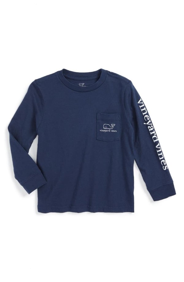Vintage Whale Graphic Long Sleeve T-Shirt