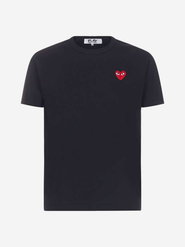 Heart-logo cotton t-shirt