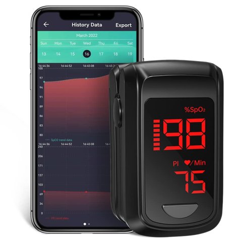 HOLFENRY Pulse Oximeter Bluetooth Oximeter Oxygen Saturation Monitor