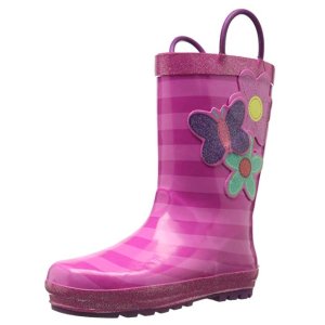 Western Chief Girls Waterproof Printed Rain Boot with Easy Pull on Handles @ Amazon
