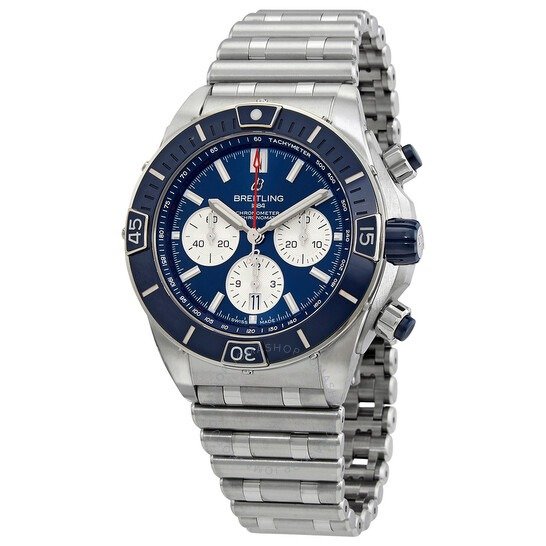 Super Chronomat B01 Chronograph Automatic Chronometer Blue Dial Men's Watch AB0136161C1A1