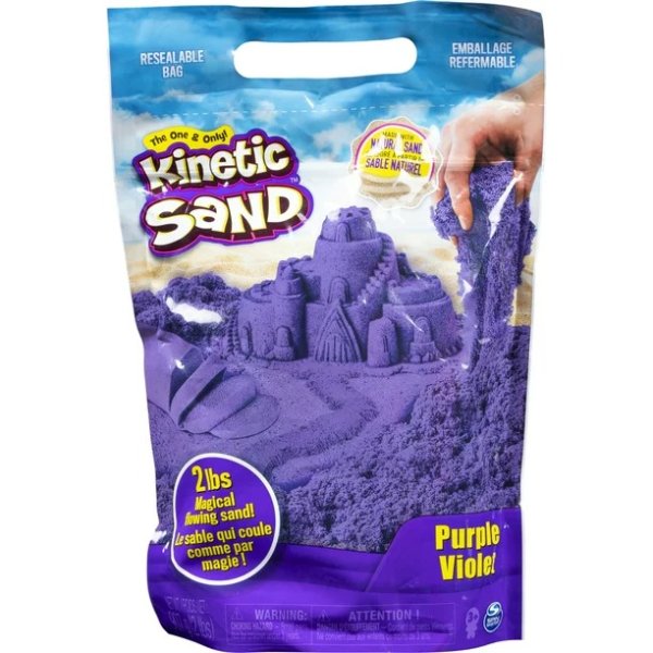 Sand, The Original Moldable Sensory Play Sand Toys For Kids, Purple, 2 lb. Resealable Bag, Ages 3+