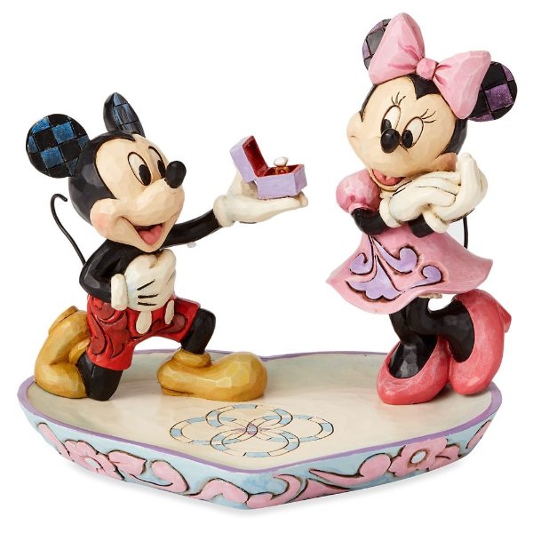 Mickey and Minnie Mouse Figure with Tray by Jim Shore | shopDisney