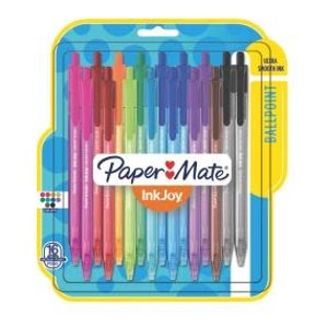 Paper Mate InkJoy 100RT Retractable Ballpoint Pens, Medium Point, Assorted, 16 Pack