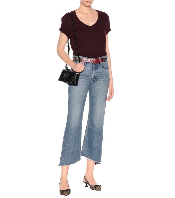 Dahl cropped high-rise flared jeans