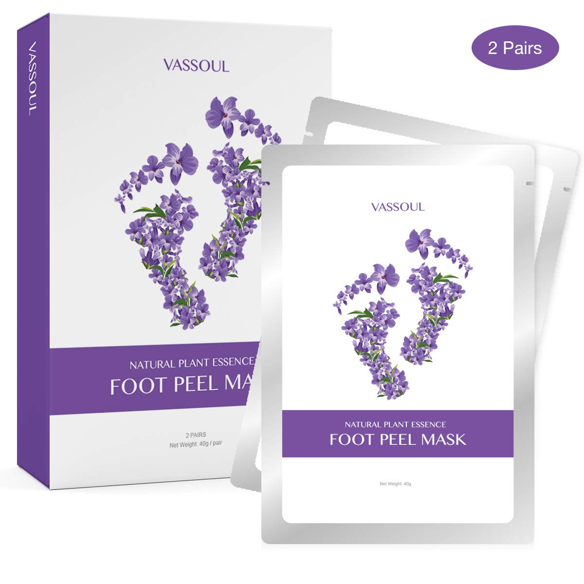 足膜 VASSOUL Foot Peel Mask, Feet Callus Remover & Dead Skin Remove