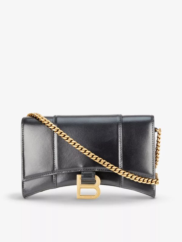 Hourglass leather wallet-on-chain