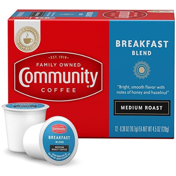 Community Coffee 中焙早餐咖啡胶囊 12颗