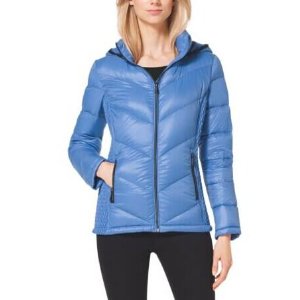 Hooded Quilted Nylon Jacket @ Michael Kors