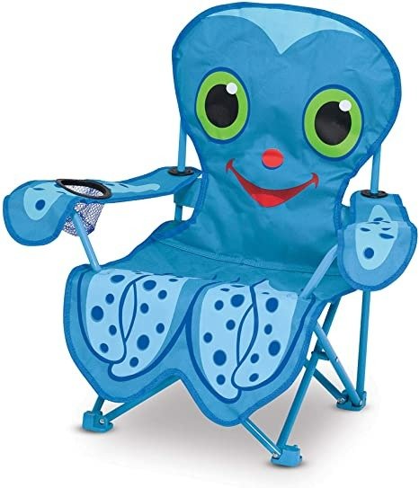 Melissa & Doug Sunny Patch Flex Octopus Folding Beach Chair For Kids (Frustration-Free Packaging)