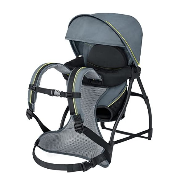 SmartSupport Aluminum Frame Backpack Carrier, Lightweight Baby Backpack Carrier | Solar/Grey - New Model