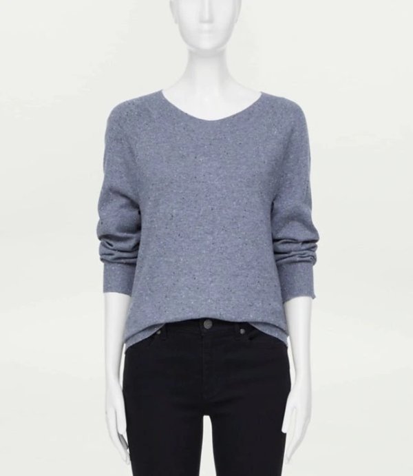 Flecked Wide Neck Sweater